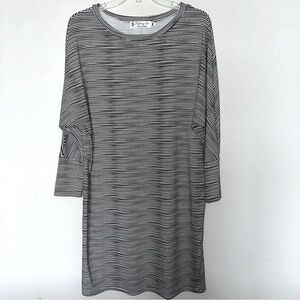 Fighting Eel Dress Long Sleeve Black & White M